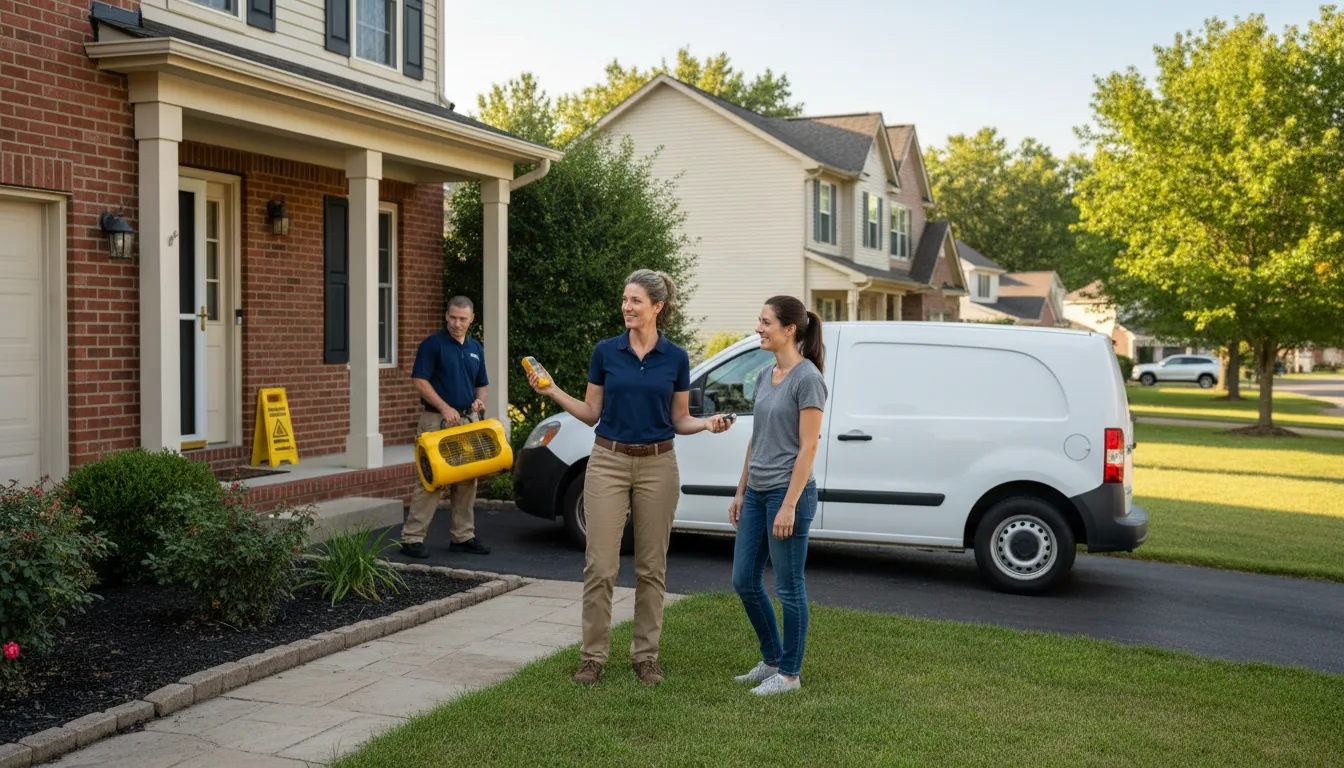 Residential water damage restoration in Maryland Line, MD
